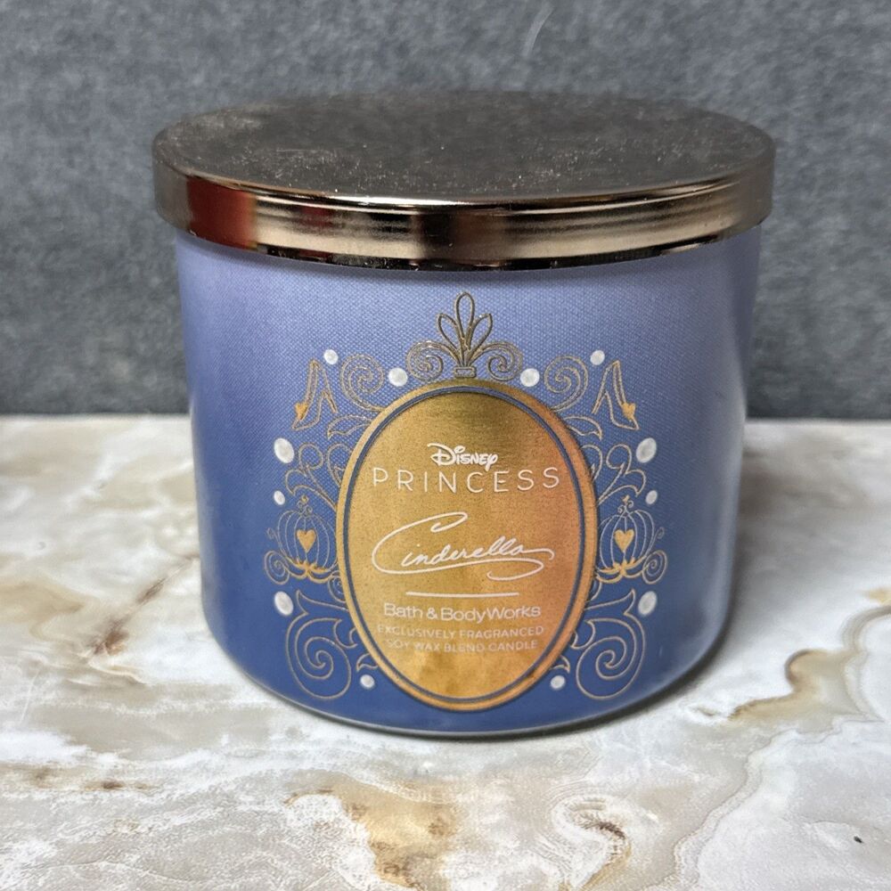 Bath & Body Works Disney Princess Cinderella 3-Wick Candle 14.5 Oz New
